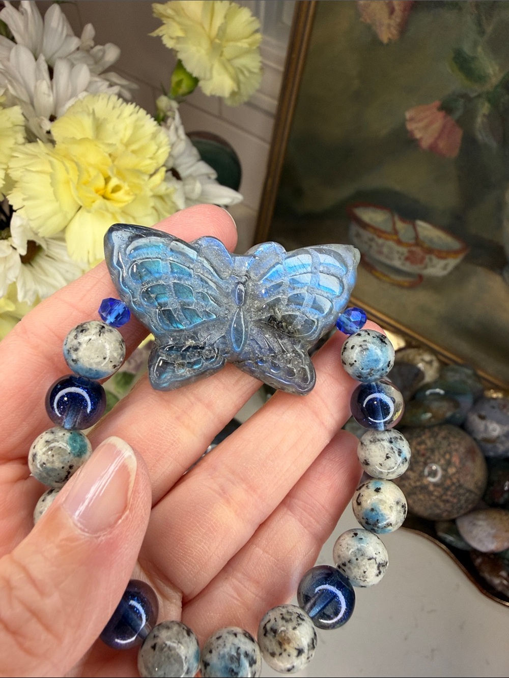 ON BRAVE WINGS • Labradorite Butterfly + K2 Bracelet: B1321 - Picture 3 of 6